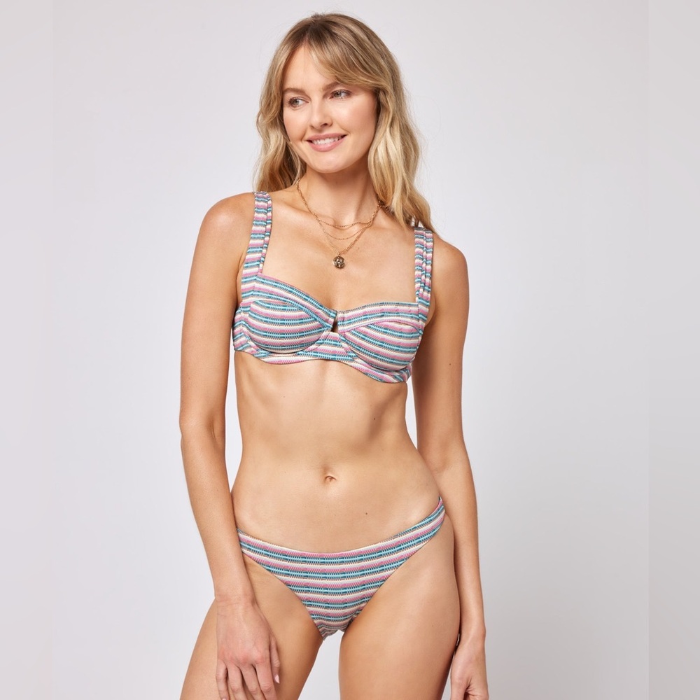NWT L*Space Pique Stripe Camelia Top (D) & Camacho Bottom (L)
